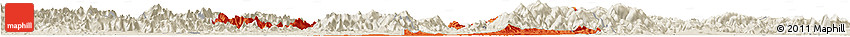 Political Horizon Map of Zhuji, shaded relief outside