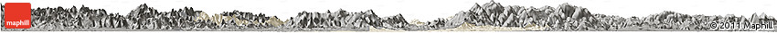 Shaded Relief Horizon Map of Zhuji, darken, semi-desaturated