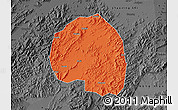 Political Map of Zhuji, darken, desaturated