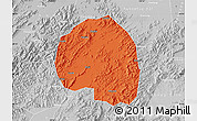 Political Map of Zhuji, lighten, desaturated