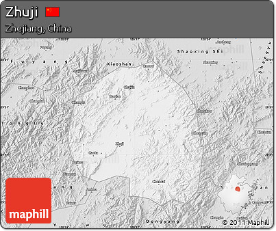 Silver Style Map of Zhuji