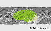 Physical Panoramic Map of Zhuji, desaturated