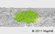 Physical Panoramic Map of Zhuji, lighten, desaturated