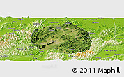 Satellite Panoramic Map of Zhuji, physical outside