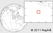 Gray Location Map of Christmas Island, blank outside