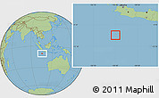 Gray Location Map of Christmas Island, savanna style outside