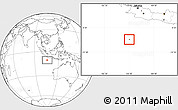 Political Location Map of Christmas Island, blank outside