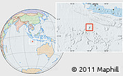 Political Location Map of Christmas Island, lighten