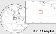 Shaded Relief Location Map of Christmas Island, blank outside