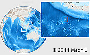 Shaded Relief Location Map of Christmas Island, lighten, land only