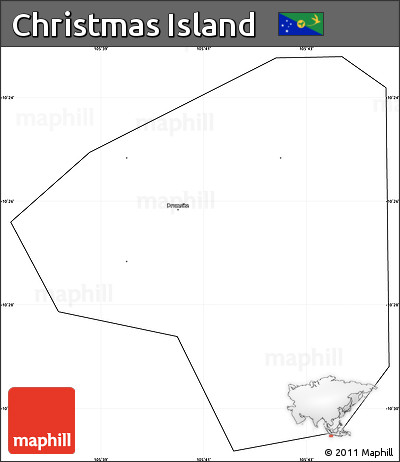 Blank Simple Map of Christmas Island