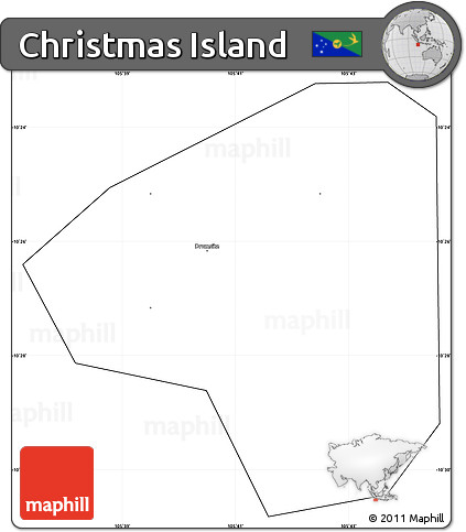 Blank Simple Map of Christmas Island