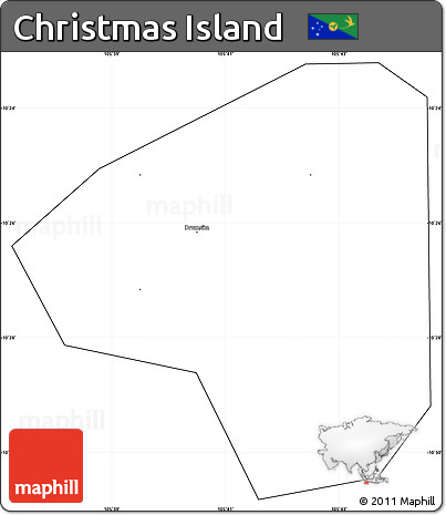 Blank Simple Map of Christmas Island