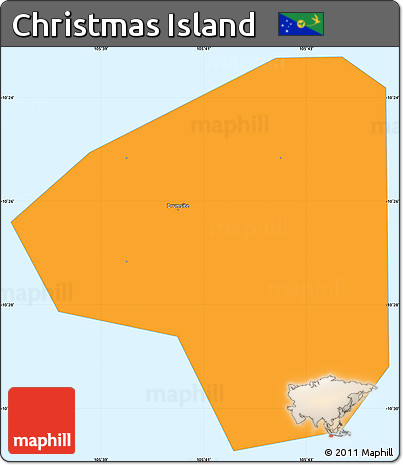 Political Shades Simple Map of Christmas Island, single color outside