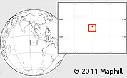 Gray Location Map of Cocos (Keeling) Islands, blank outside, hill shading inside