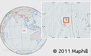 Gray Location Map of Cocos (Keeling) Islands, lighten, semi-desaturated, hill shading