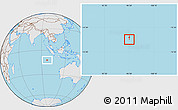 Gray Location Map of Cocos (Keeling) Islands, lighten, semi-desaturated, land only