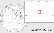 Political Location Map of Cocos (Keeling) Islands, blank outside