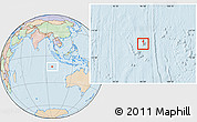 Political Location Map of Cocos (Keeling) Islands, lighten, land only