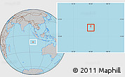 Satellite Location Map of Cocos (Keeling) Islands, gray outside