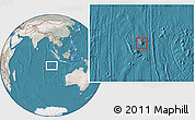 Satellite Location Map of Cocos (Keeling) Islands, lighten, semi-desaturated, land only