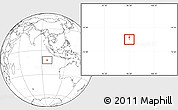 Shaded Relief Location Map of Cocos (Keeling) Islands, blank outside