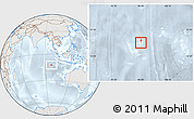 Shaded Relief Location Map of Cocos (Keeling) Islands, lighten, semi-desaturated