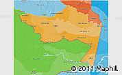 Political Shades 3D Map of Amazonas