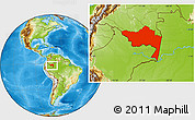 Physical Location Map of Amazonas