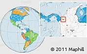 Political Location Map of Apartado, highlighted country