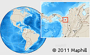 Shaded Relief Location Map of Apartado