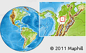 Physical Location Map of Campamento, highlighted parent region