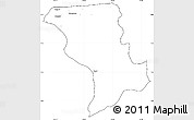 Blank Simple Map of Caucasia, cropped outside