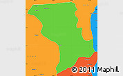 Political Simple Map of Caucasia