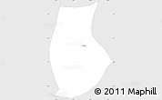 Silver Style Simple Map of Guatape