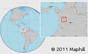 Gray Location Map of Hispania