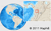 Shaded Relief Location Map of Hispania