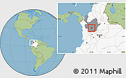 Savanna Style Location Map of Medellin, highlighted country, highlighted parent region