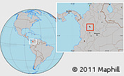Gray Location Map of Rionegro