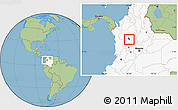 Savanna Style Location Map of Rionegro, highlighted country