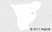 Silver Style Simple Map of Rionegro, single color outside