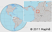 Gray Location Map of San Jose de la Montana