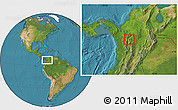 Satellite Location Map of San Jose de la Montana