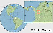 Savanna Style Location Map of San Jose de la Montana