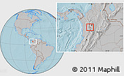 Gray Location Map of Tarso, hill shading