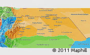 Political Shades 3D Map of Arauca