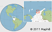 Savanna Style Location Map of Barranquilla  (Dist.Port., highlighted country