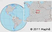 Gray Location Map of Jenesano