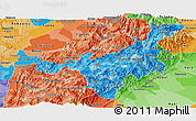 Political Shades Panoramic Map of Boyaca