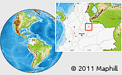 Physical Location Map of Soata, highlighted country